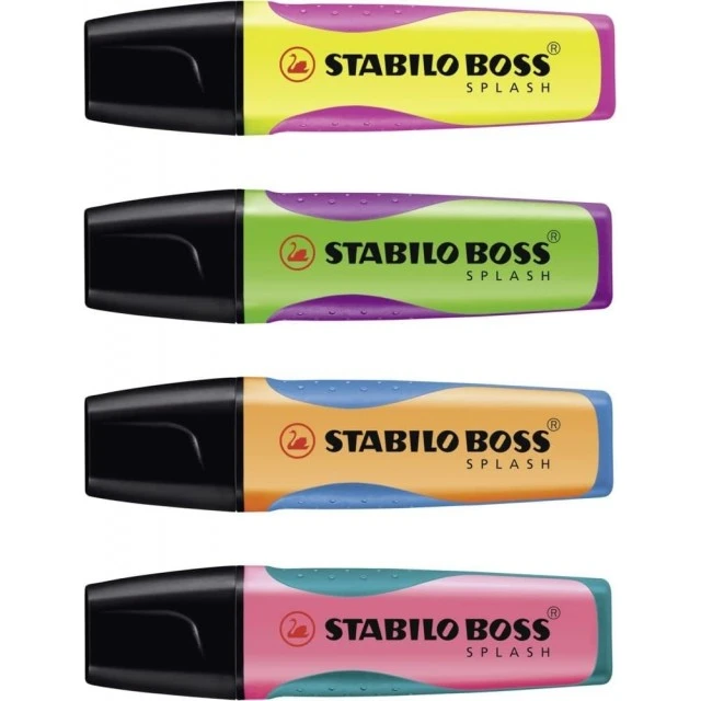 Комплект текст маркери, Stabilo, Boss Splash ST75/4, 4 цвята