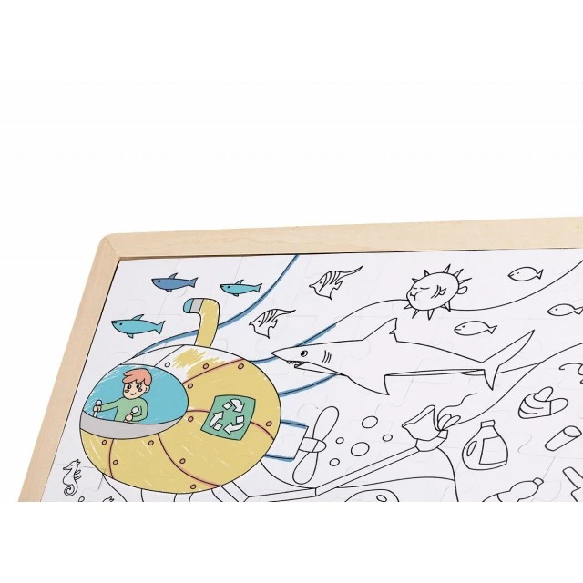 Wooden puzzle Adventures in the ocean, 48 pieces