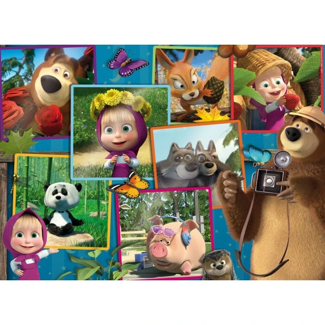 Puzzle, Lisciani, Masha and the Bear, Double-sided puzzle 35 pieces