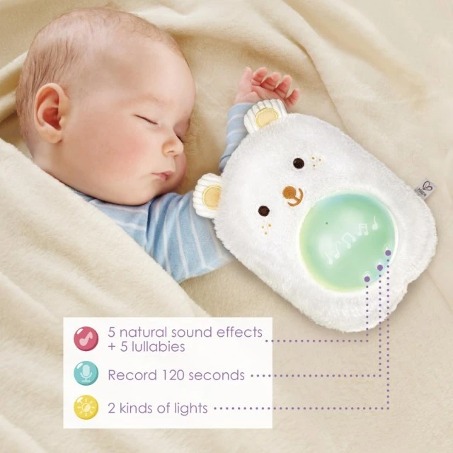 Интерактивна играчка, Hape, Музикална плюшена лампа за сън, Мече, 23 x 15.5 x 9 см