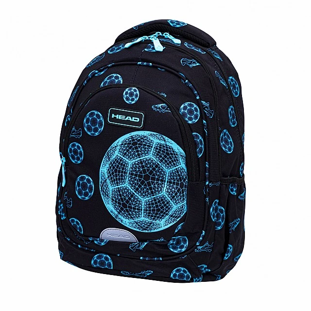 School backpack, Head, Football fan, AB330, 39 x 28 x 15 cm