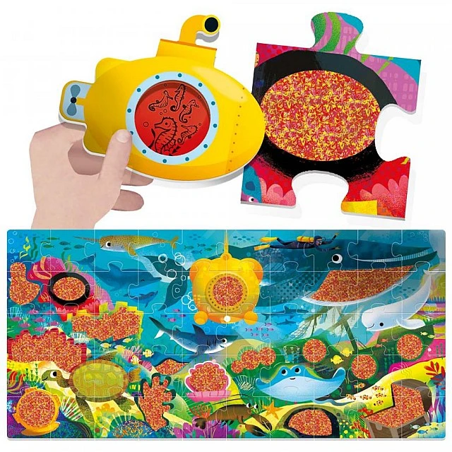 Discover educational puzzle, Yellow Submarine, 50 pieces