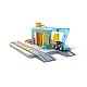 Комплект железопътен сервиз, Hape, 11 части