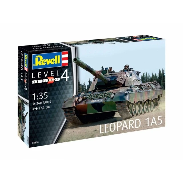 Assembly model Leopard 1A5 tank, 260 parts