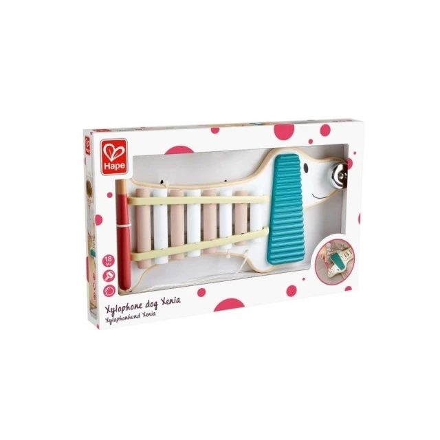 Musical toy, Hape, Xylophone, Dog Xenia, 35 cm