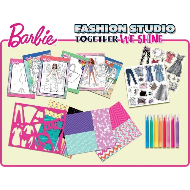 Creative set, Lisciani, Barbie, Fashion studio folder, Together we shine