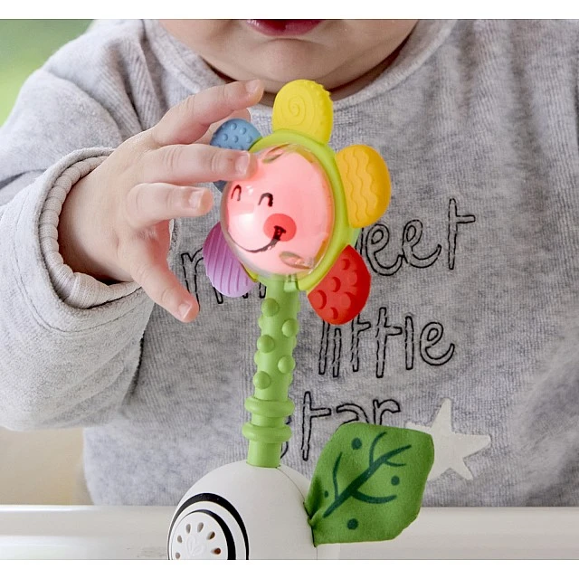 Дрънкалка и чесалка за зъби, Hape, Цвете