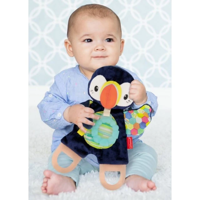 Бебешка мека сензорна играчка, Infantino, Птичка