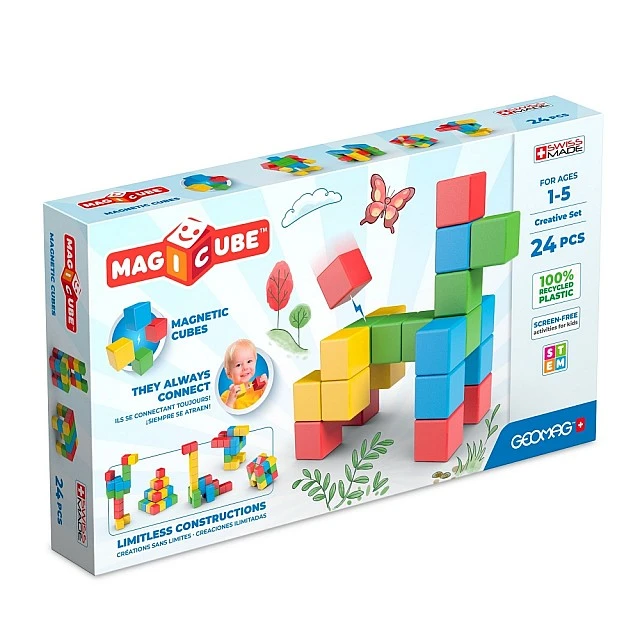 Magnetic construction set Magicube, Creative, 24 pieces