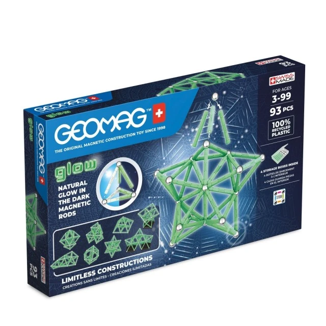 Magnetic constructor Glow 339, 93 parts