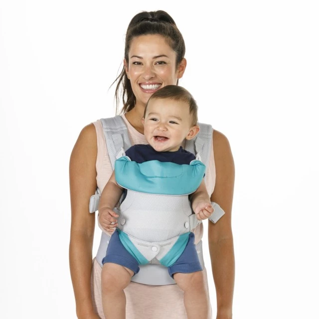 Ergonomic baby carrier, Infantino, Flip 4 in 1, With breathable fabric, Light gray, from 3.6 to 14.5 kg.