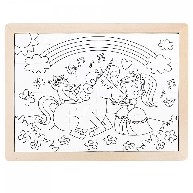 Wooden puzzle Unicorn and friends, 24 pieces