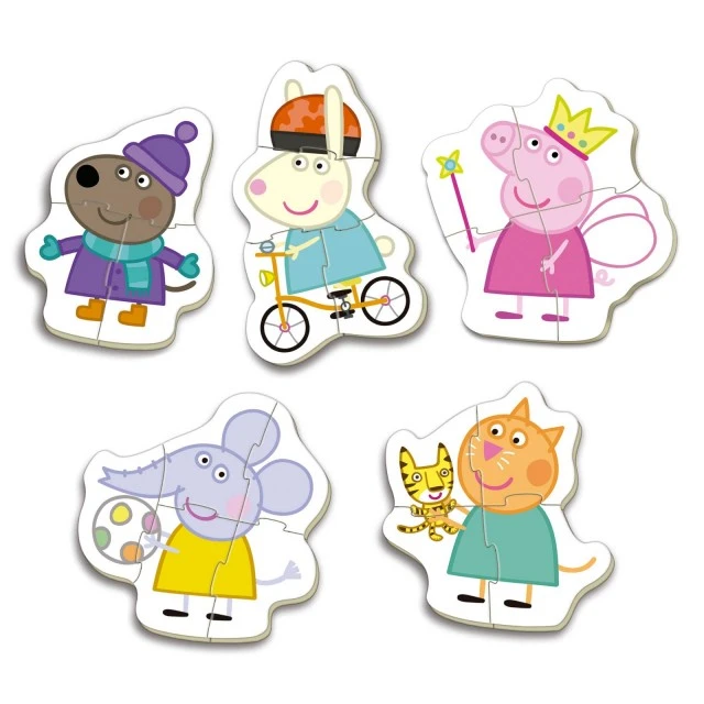 Прогресивен пъзел, Educa, Peppa Pig, 5 в 1, 3/4/4/4/5/ части