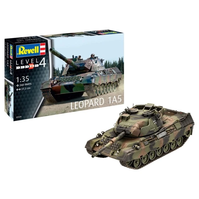 Assembly model Leopard 1A5 tank, 260 parts