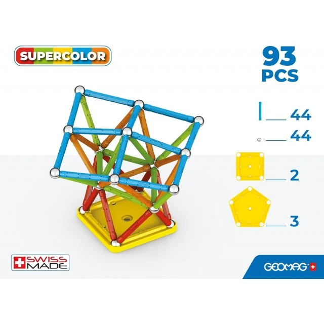 Magnetic constructor Supercolor 385, 93 parts