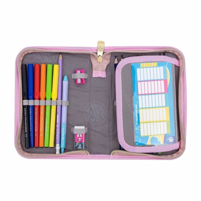 Единичен несесер с аксесоари ASTRABAG Пухкав еднорог, AC11, 20 х 14 х 3,5 см