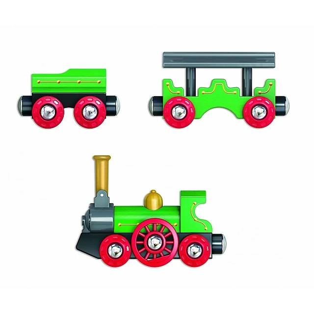 Wooden Retro Train, Hape, with folding chimney, 4 parts