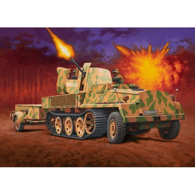 Сглобяем модел sWS с Flak 43 и ремарке за амуниции Sd.Ah.58, 252 части