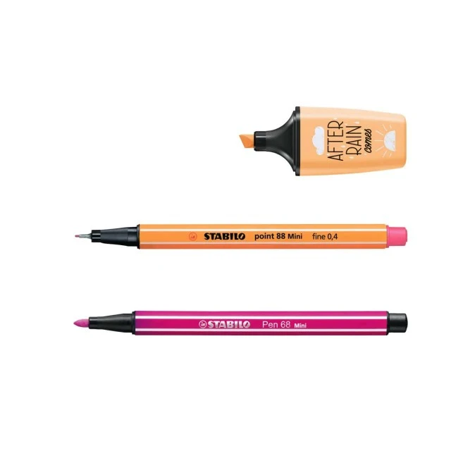 Combined set, Stabilo, Pastellove, Pen 68 Mini, Boss Mini, Point 88 mini ST77/5-8, 18 pieces