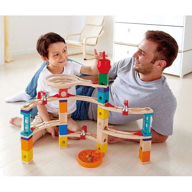 Wooden track set, Hape Quadrilla, Escape from the castle, 52 pieces