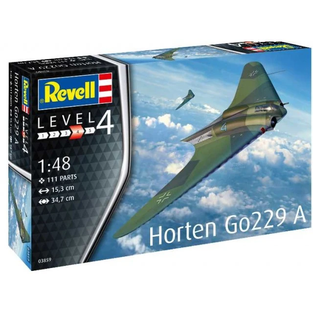 Assembled model Horten Go229A German bomber, 111 parts
