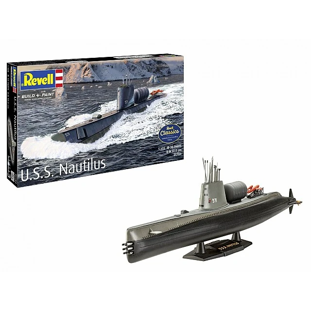 Assembly model, Revell, USS Nautilus nuclear submarine, 30 parts