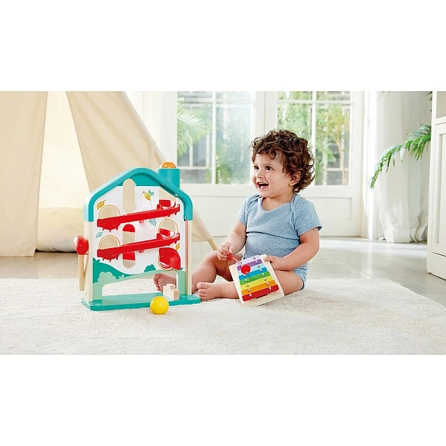 Children’s music track with balls and xylophone, Hape, 6 parts