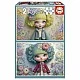 Puzzle, Educa, Girls with Flowers 2 in 1, 2x100 pieces