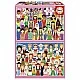 Puzzle, Educa, Girls from Europe and Asia 2 in 1, 2x100 pieces