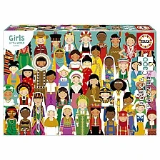 Puzzle, Educa, Girls of the World, 300 pieces