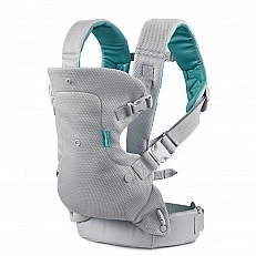 Ergonomic baby carrier, Infantino, Flip 4 in 1, With breathable fabric, Light gray, from 3.6 to 14.5 kg.