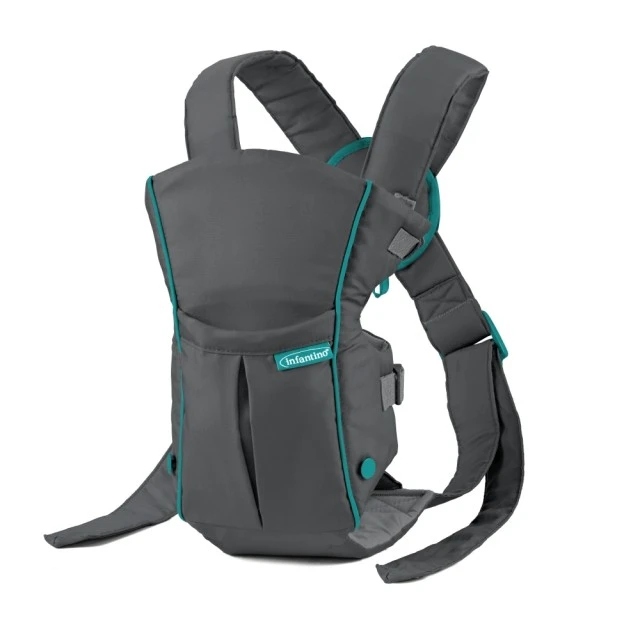 Ergonomic baby carrier with pocket, Infantino, 2 in 1, Gray, from 3.6 to 11.3 kg.