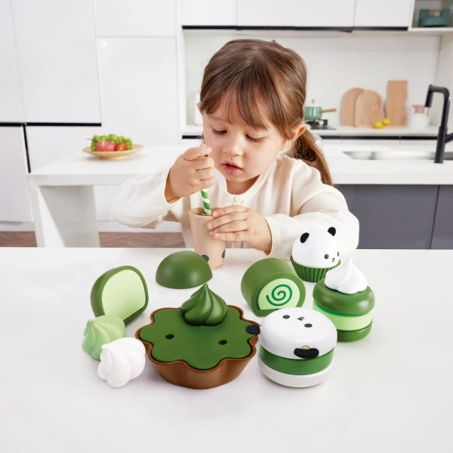 Children’s wooden set, Hape, Green tea dessert, 8 pieces