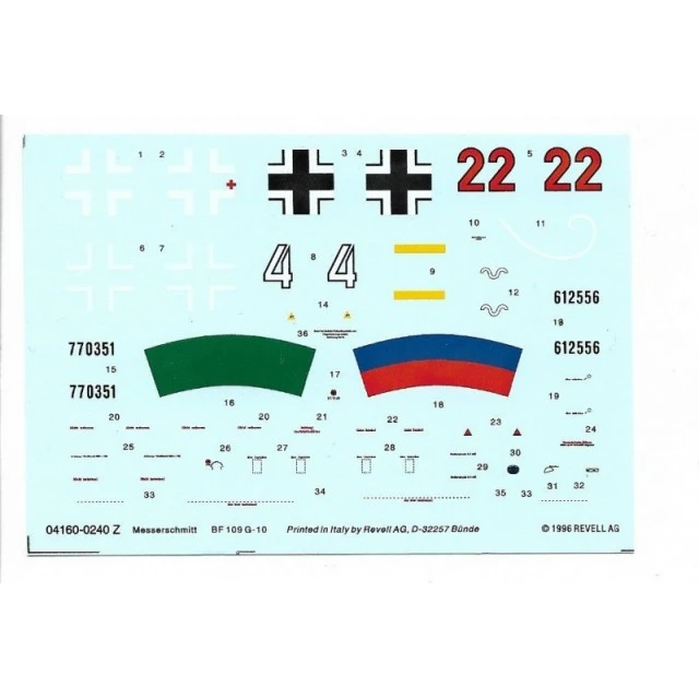 Германски изтребител на Луфтвафе Messerschmitt Bf 109 G-10 - сглобяем модел