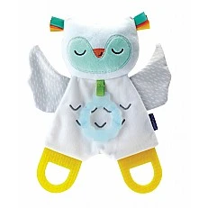 Бебешка мека сензорна играчка, Infantino, Светещ в тъмното бухал