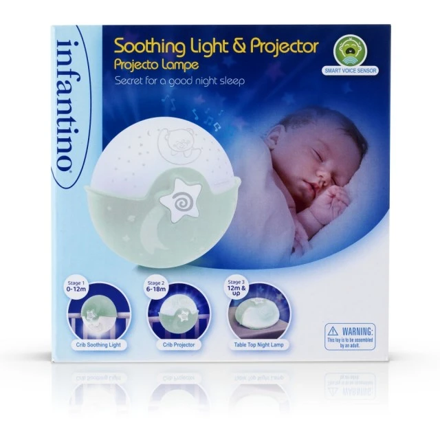3-in-1 Soothing Light Projector, Infantino, Light Green