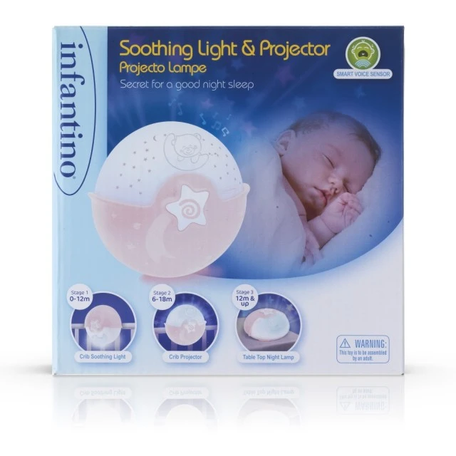 3-in-1 Soothing Light Projector, Infantino, Pink