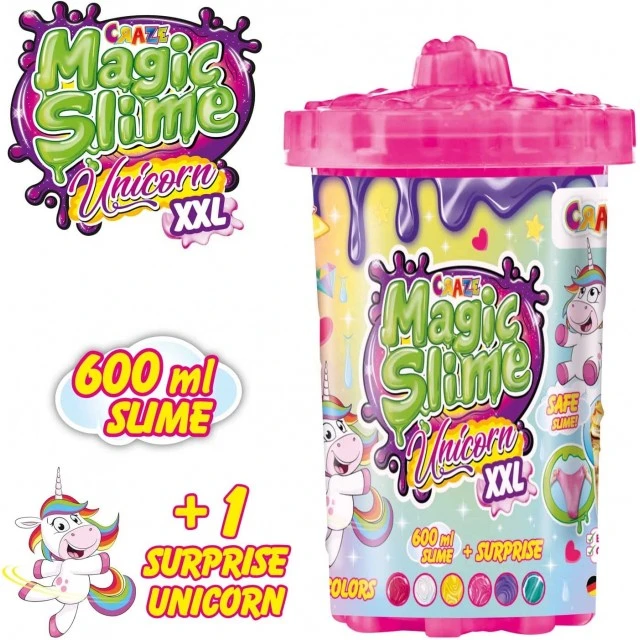 Magic slime XXL, Craze, With unicorn surprise figure, 600 g