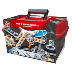 Wooden set, Hape, Little inventor, Motorcycle, 34 pieces