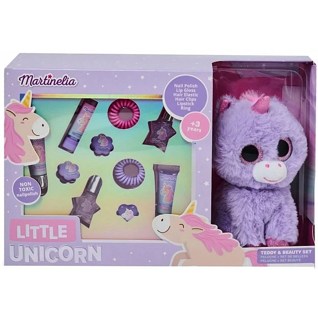 Cosmetic set with plush toy Little Unicorn, 11 pieces
