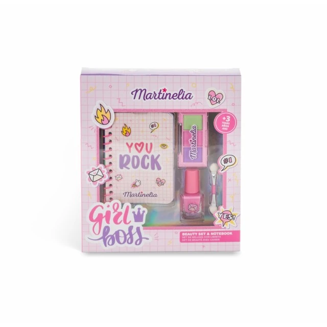 Cosmetic set with Super Girl notebook, 4 pieces