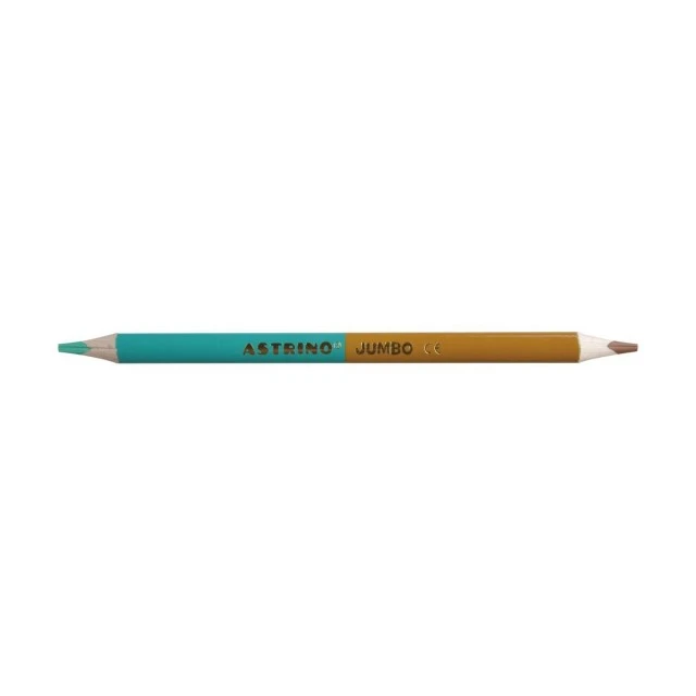 Astrino double-sided jumbo pencils 12 pcs, 24 colors and a gift sharpener