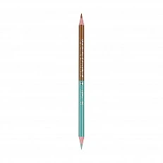 Double-sided triangular colored pencils + sharpener - 24 pcs. 48 colors