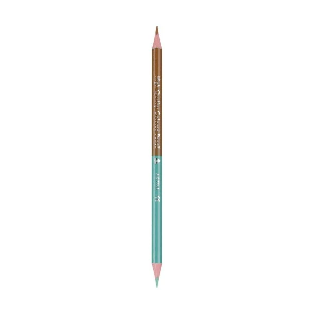 Double-sided triangular colored pencils + sharpener - 24 pcs. 48 colors