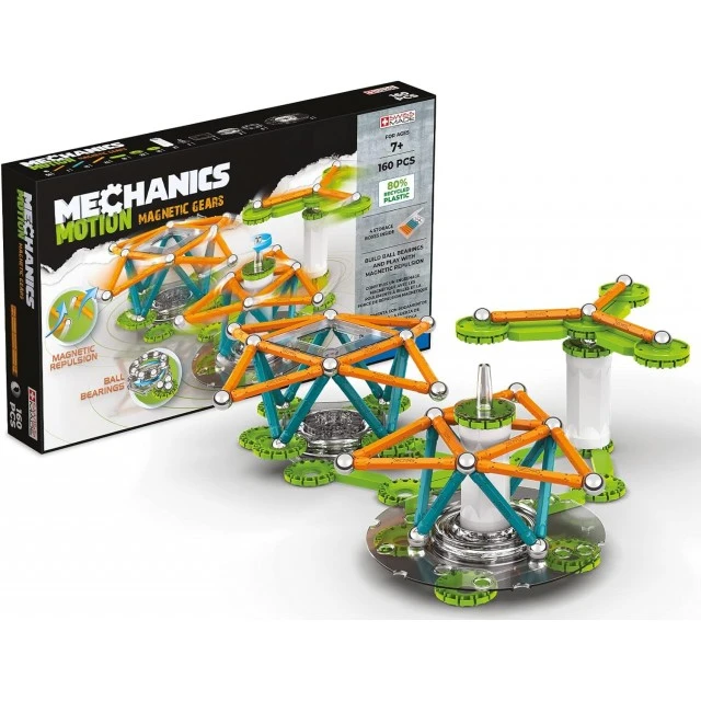 Magnetic construction set Mechanics 768, Gears, 160 parts
