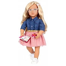Doll, Battat, Our Generation, Emily with accessories and book, 46 cm