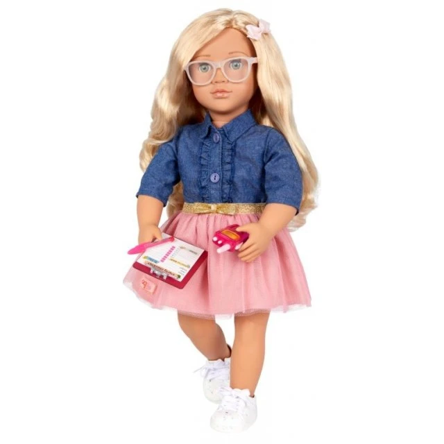 Doll, Battat, Our Generation, Emily with accessories and book, 46 cm