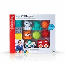 Комплект бебешки играчки, Infantino, Моят първи комплект, 11 части