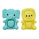 Комплект силиконови бебешки гризалки, Infantino, Слонче и лъвче, 2 броя