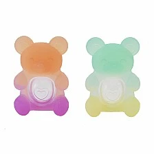 Комплект силиконови бебешки гризалки, Infantino, Цветни мечета, 2 броя